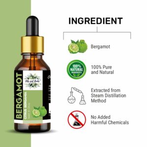 Natural Bergamot Essential Oil 100% Pure & Therapeutic Grade