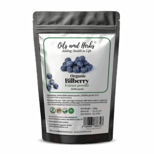Bilberry extract mockup