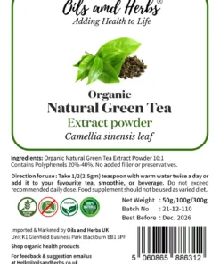 Natural Green Tea Extract Powder 10:1 Contains Polyphenols 20%-40%.