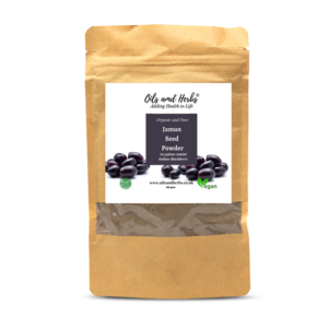 Organic Jamun Seed Powder - Indian Black Berry - 100% Pure, Clean and Natural