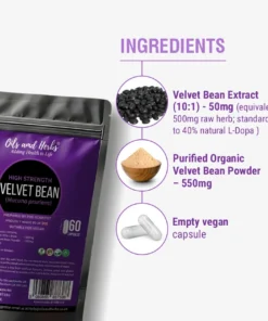Alternative view of High Strength Velvet Bean Capsules - 2100mg