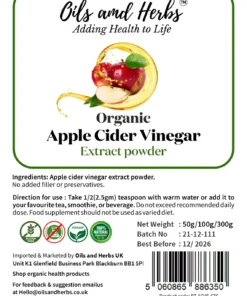 Organic Apple Cider Vinegar Extract Powder - 100% Pure and Natural